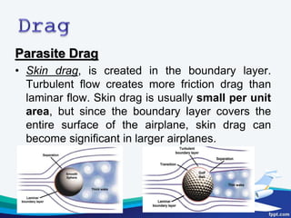 Skin Drag Forces acting in an airplane edwin pitty s. | PPTX