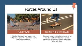 Forces and Motion Science Educational Presentation in Yellow, Blue and ...