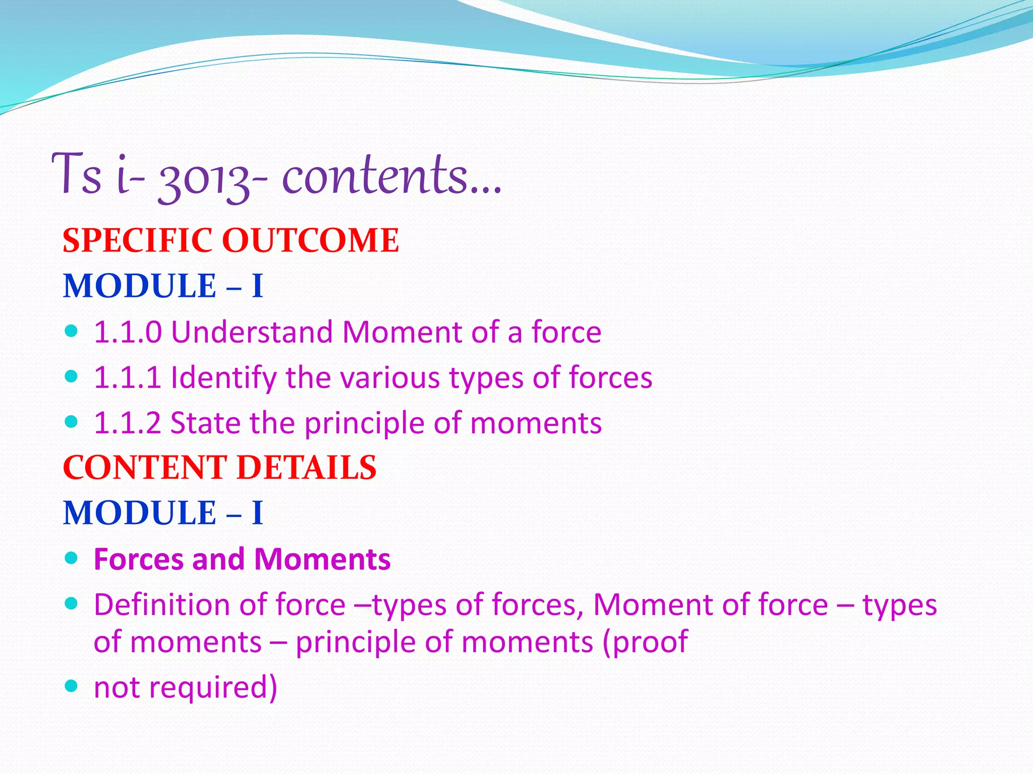 Force,moment of a force and couple | PPTX