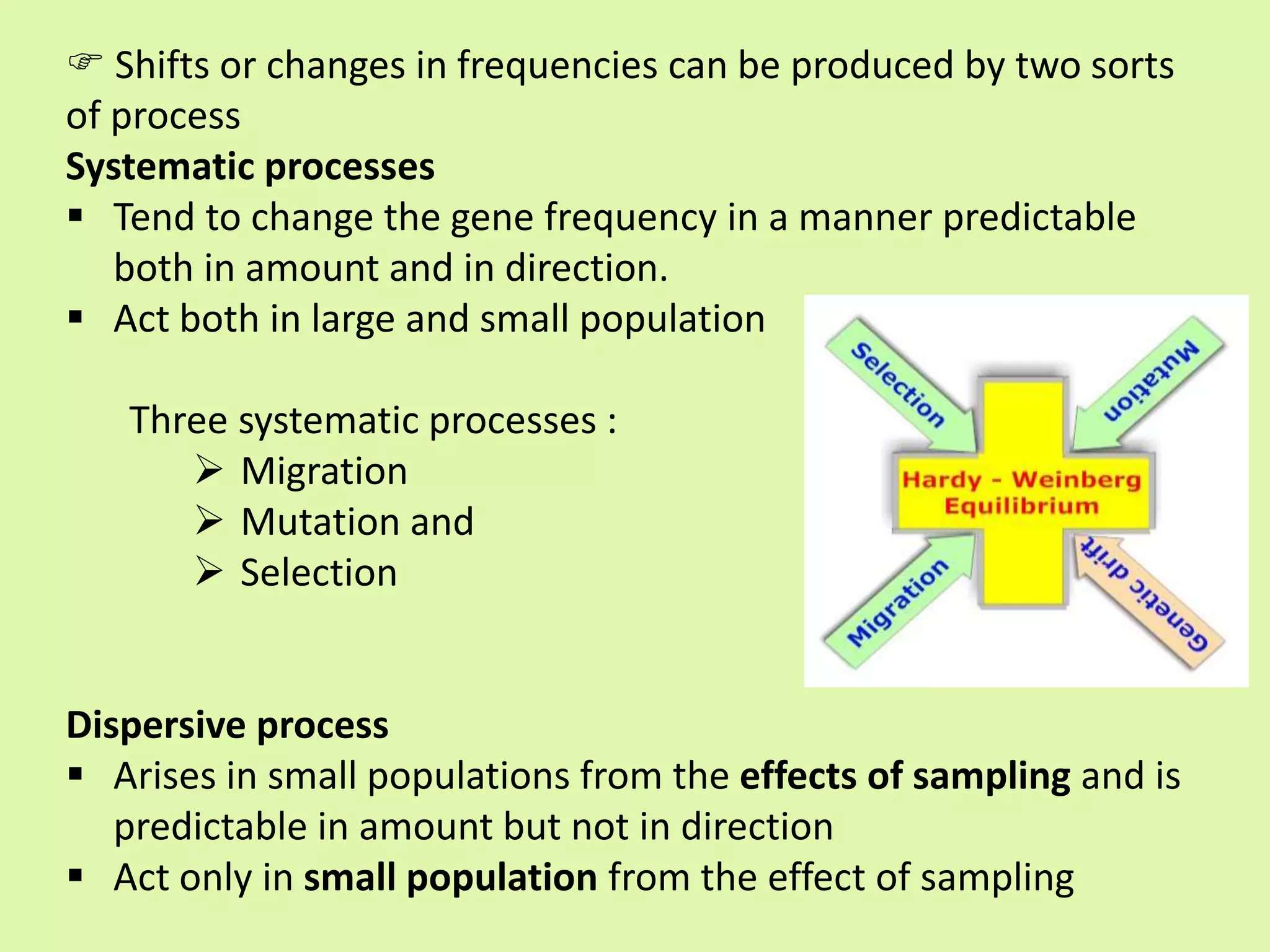 Changing Frequency Forces changing gene frequency | PPTX