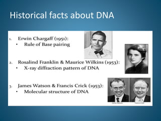 Historical facts about DNA
 
