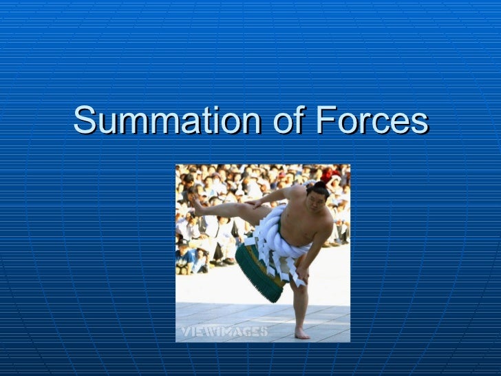 summation of forces