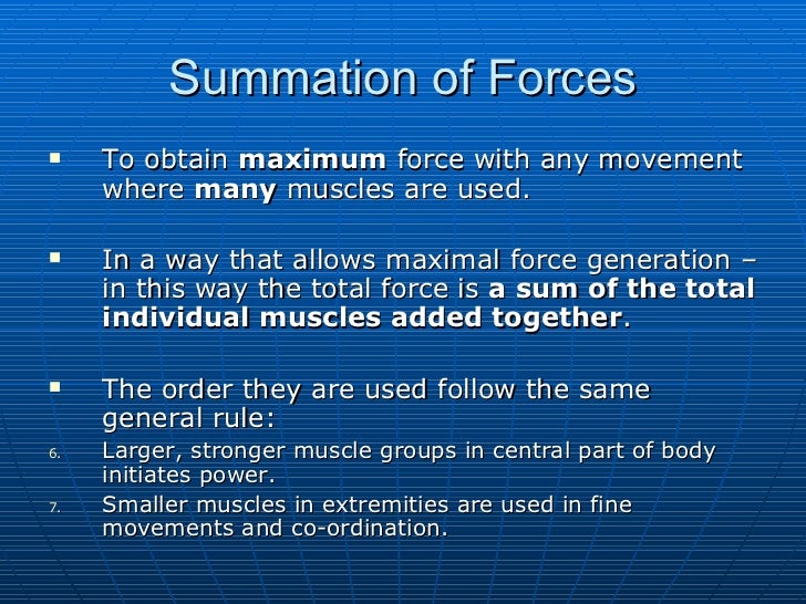 summation of forces