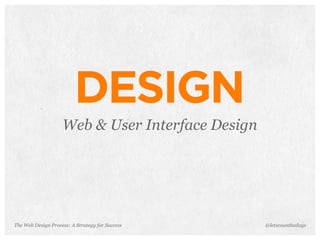 The Web Design Process: A Strategy for Success
DESIGN
Web & User Interface Design
@letscounthedays
 