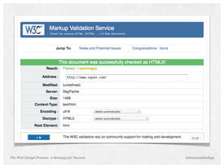 The Web Design Process: A Strategy for Success @letscounthedays
 