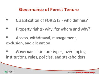 Land tenure, access and social diversity in Latin America 