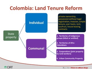 Land tenure, access and social diversity in Latin America 