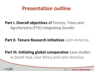 Land tenure, access and social diversity in Latin America 