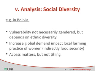 Land tenure, access and social diversity in Latin America 