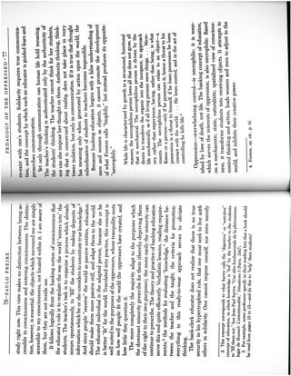 Freire reading for class 10