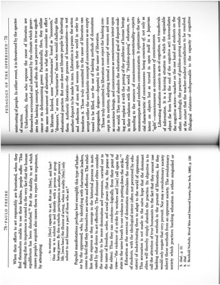 Freire reading for class 10