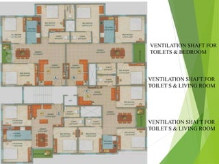 VENTILATION SHAFT FOR
TOILETS & BEDROOM
VENTILATION SHAFT FOR
TOILET S & LIVING ROOM
VENTILATION SHAFT FOR
TOILET S & LIVING ROOM
 