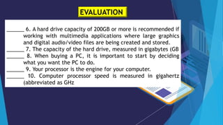 Identify Device &Specification-Computer Specifications | PPTX