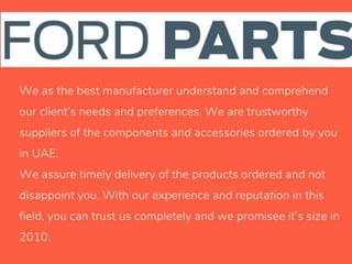 Ford spare parts shop | PPT