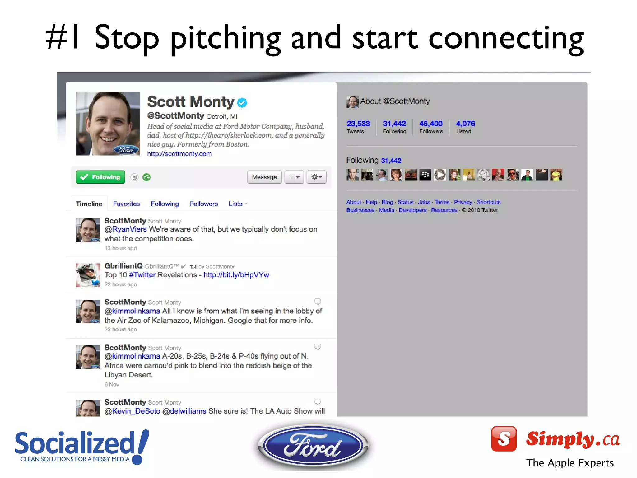 #1 Stop pitching and start connecting 