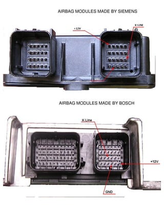 AIRBAG MODULES MADE BY SIEMENS
AIRBAG MODULES MADE BY BOSCH
 
