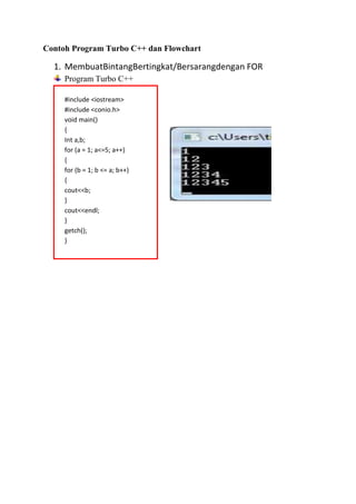 Algoritma Pemrograman - For and Nested For | DOCX