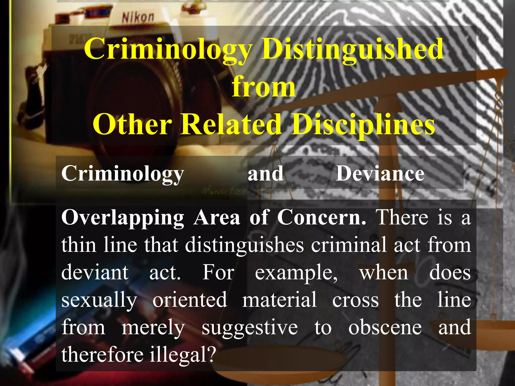 CRIMINOLOGY: An Introduction and Overview PPTX