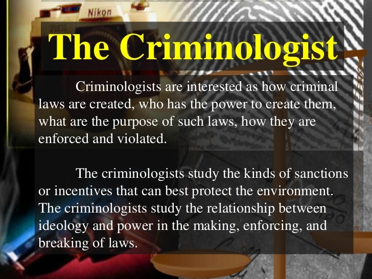 CRIMINOLOGY An Introduction and Overview