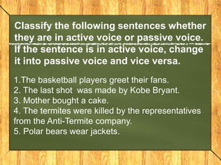 active and passive voice | PPTX
