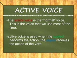 active and passive voice | PPTX