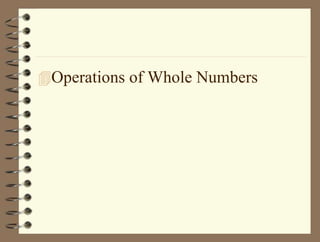 Operations of Whole Numbers
 