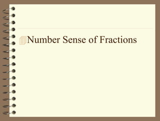 Number Sense of Fractions
 
