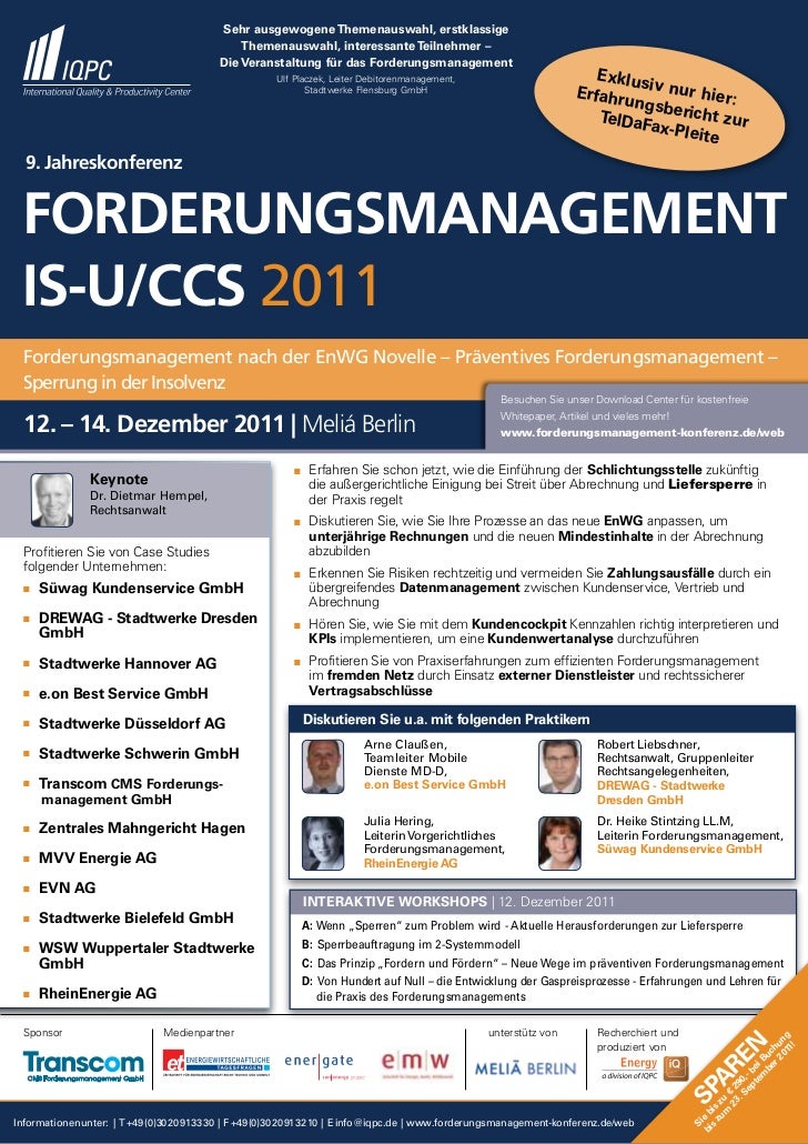 Forderungsmanagement Is U 2011