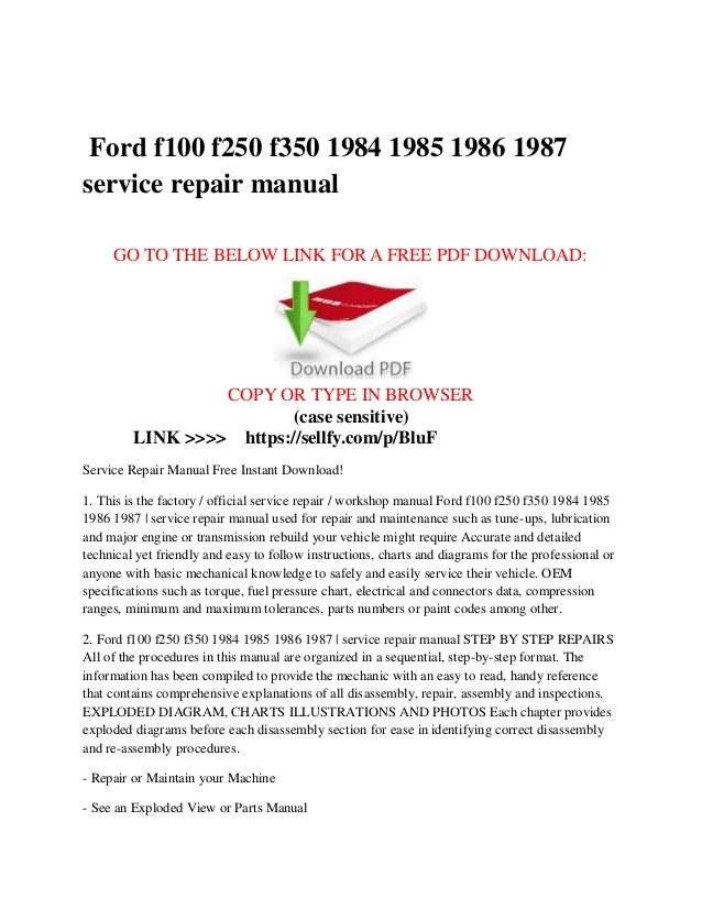 2003 ford f250 service manual pdf