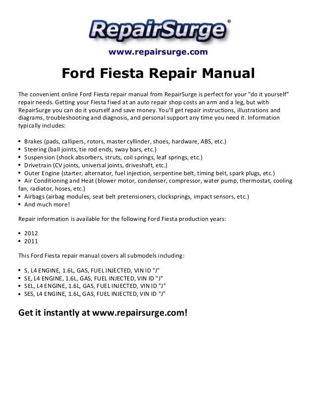 Ford fiesta 2006 owners manual download #9