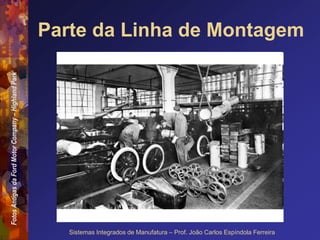 Fotos
Antigas
da
Ford
Motor
Company
–
Highland
Park
Sistemas Integrados de Manufatura – Prof. João Carlos Espíndola Ferreira
Parte da Linha de Montagem
 