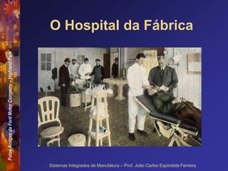 Fotos
Antigas
da
Ford
Motor
Company
–
Highland
Park
Sistemas Integrados de Manufatura – Prof. João Carlos Espíndola Ferreira
O Hospital da Fábrica
 