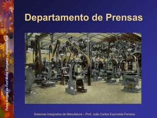 Fotos
Antigas
da
Ford
Motor
Company
–
Highland
Park
Sistemas Integrados de Manufatura – Prof. João Carlos Espíndola Ferreira
Departamento de Prensas
 