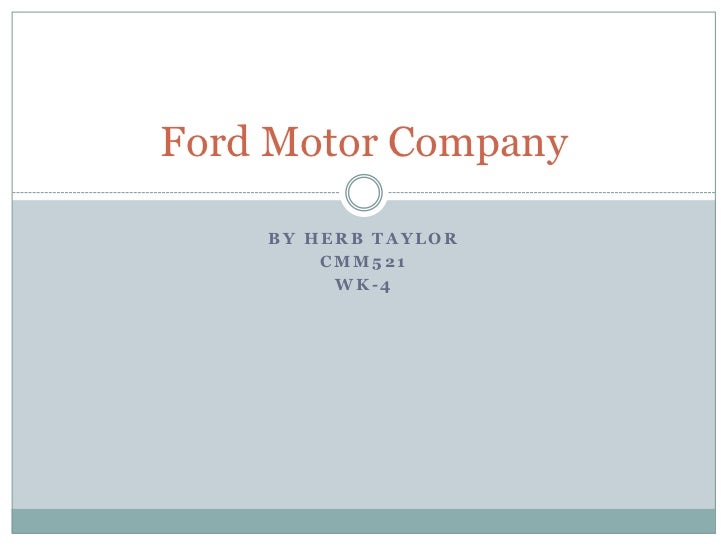Corporate level strategy ford motor company #9