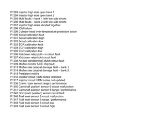 Ford Manufacturer-specific OBD2 Codes List | PDF