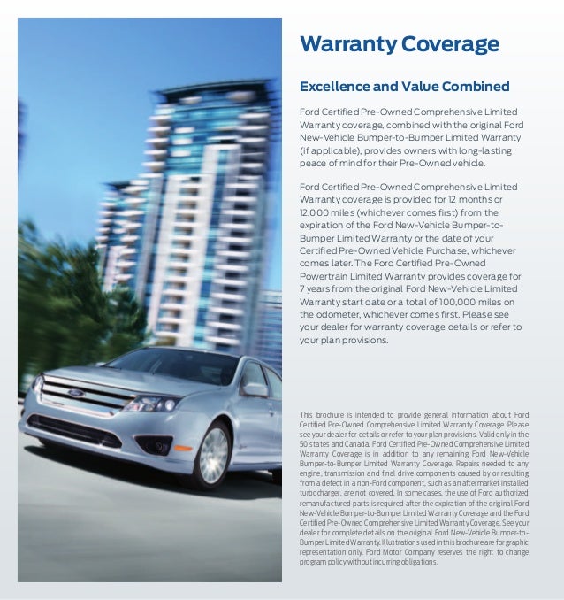 Ford Motor Company the Product Warranty Program