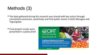Traditional markets for poverty reduction and food security: Exploring policy options in Honduras and Nicaragua