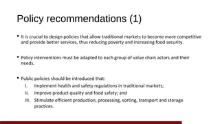 Traditional markets for poverty reduction and food security: Exploring policy options in Honduras and Nicaragua