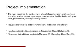 Traditional markets for poverty reduction and food security: Exploring policy options in Honduras and Nicaragua
