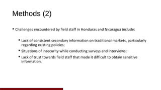 Traditional markets for poverty reduction and food security: Exploring policy options in Honduras and Nicaragua