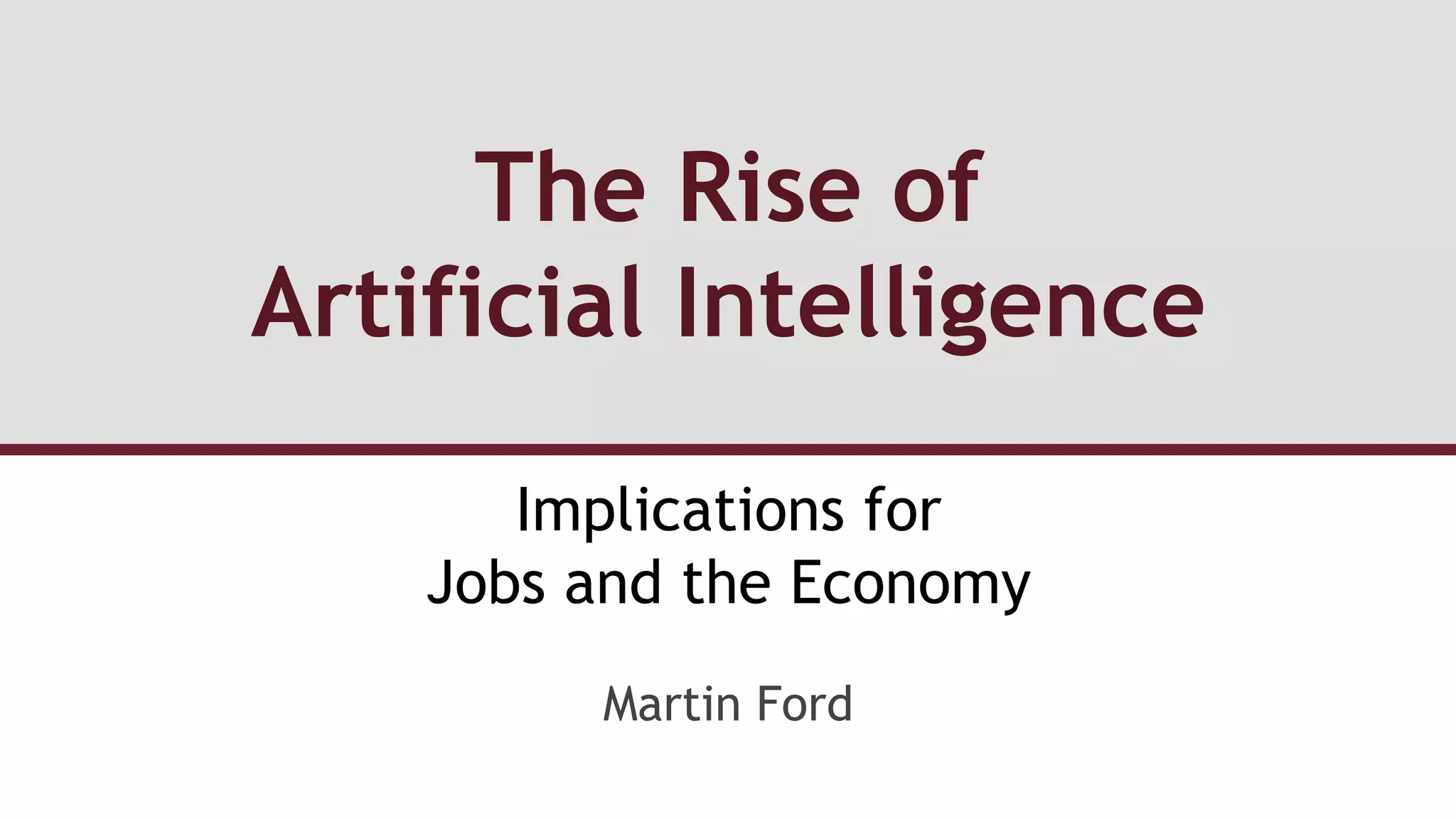 The Rise of Artificial Intelligence | PDF