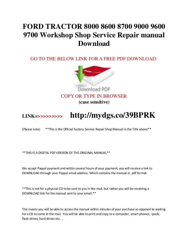 Ford ed workshop manual downloads #6