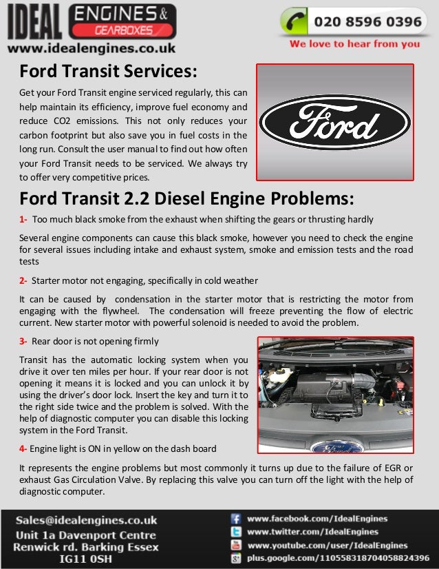 ford transit custom problems