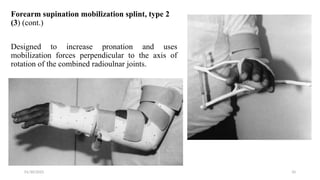 Forearm based and hand-finger-thumb orthosis | PPTX