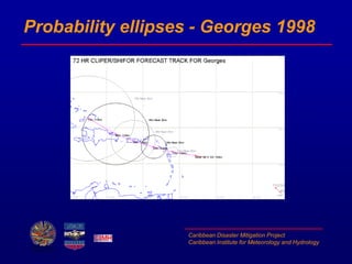 Caribbean Disaster Mitigation Project
Caribbean Institute for Meteorology and Hydrology
Probability ellipses - Georges 1998
 