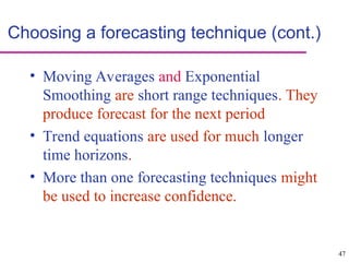 forecasTING TECHNIQUES AND TOOLS FOR PREDICTION | PPT