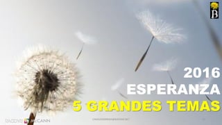 13
2016
ESPERANZA
5 GRANDES TEMAS
CAMILOHERRERA@RADDAR.NET
 