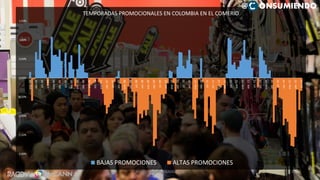 55
-2,00%
-1,50%
-1,00%
-0,50%
0,00%
0,50%
1,00%
1,50%
ene.-04
abr.-04
jul.-04
oct.-04
ene.-05
abr.-05
jul.-05
oct.-05
ene.-06
abr.-06
jul.-06
oct.-06
ene.-07
abr.-07
jul.-07
oct.-07
ene.-08
abr.-08
jul.-08
oct.-08
ene.-09
abr.-09
jul.-09
oct.-09
ene.-10
abr.-10
jul.-10
oct.-10
ene.-11
abr.-11
jul.-11
oct.-11
ene.-12
abr.-12
jul.-12
oct.-12
ene.-13
abr.-13
jul.-13
oct.-13
ene.-14
abr.-14
jul.-14
oct.-14
ene.-15
abr.-15
jul.-15
TEMPORADAS PROMOCIONALES EN COLOMBIA EN EL COMERIO
BAJAS PROMOCIONES ALTAS PROMOCIONES
@ ONSUMIENDO
CAMILOHERRERA@RADDAR.NET
 