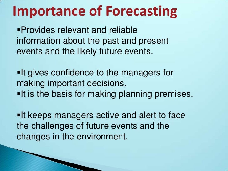 Forecasting