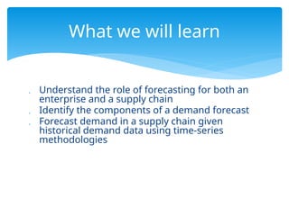 Demand Forecasting in supply chain management | PPTX